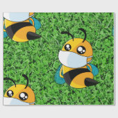 niedliches Bienencoronavirus Geschenkpapier (Flach)