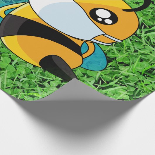 niedliches Bienencoronavirus Geschenkpapier (Ecke)