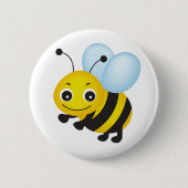 Niedliches Bienendesign Button (Vorderseite)