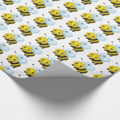 Niedliches Bienendesign Geschenkpapier (Ecke)