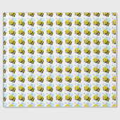 Niedliches Bienendesign Geschenkpapier (Flach)