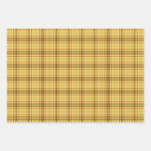 Niedliches Bienengelb Kariert Honeycomb Wrapping P Geschenkpapier Set (Vorderseite 2)