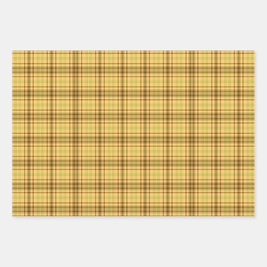 Niedliches Bienengelb Kariert Honeycomb Wrapping P Geschenkpapier Set (Vorderseite 2)