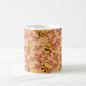 Niedliches Bienenhintergrundmuster Kaffeetasse (Mittel)