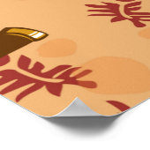 Niedliches Bienenhintergrundmuster Poster (Ecke)