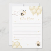 Niedliches Bienenhoney Erste Bee-Day Time Kapselka Einladung (Vorderseite)