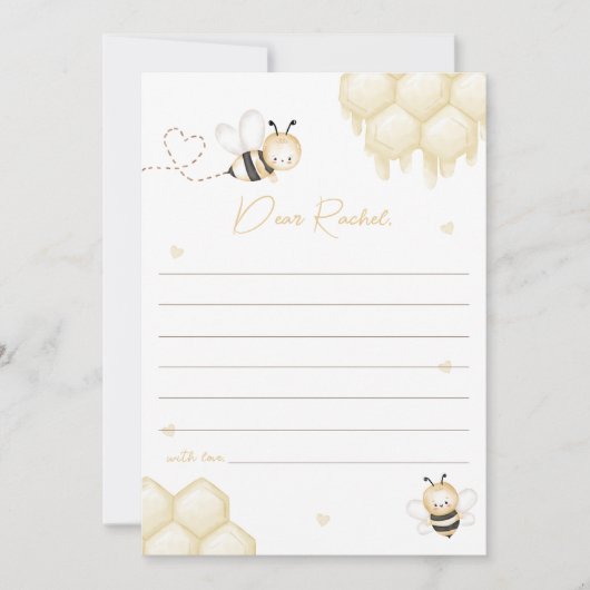 Niedliches Bienenhoney Erste Bee-Day Time Kapselka Einladung (Vorderseite)