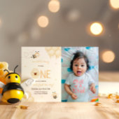 Niedliches Bienenhonig Erstes Bienentag-Foto Einladung