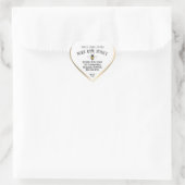 Niedliches Bienenhoniglabel Gold Gradient Border Herz-Aufkleber (Tasche)