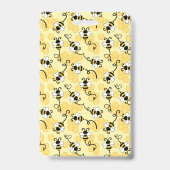 Niedliches Bienenmuster Ausweis (Rückseite)