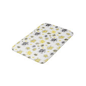 Niedliches Bienenmuster Badematte (Schrägansicht)