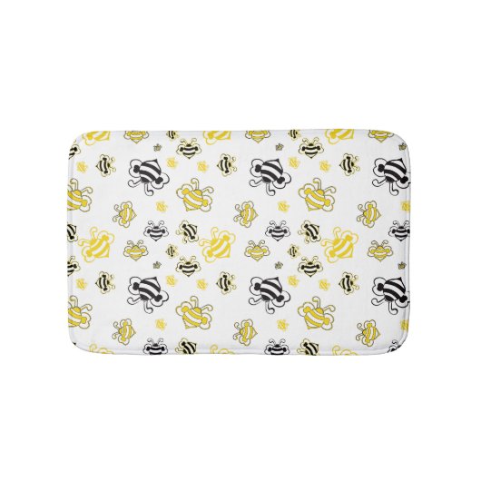 Niedliches Bienenmuster Badematte (Vorderseite)