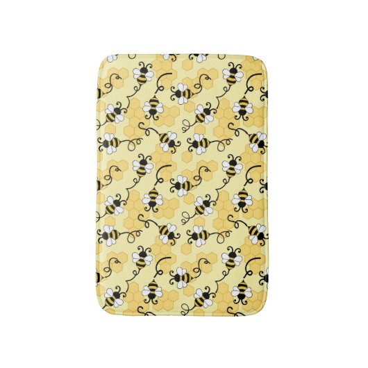 Niedliches Bienenmuster Badematte (Vorderseite Vertikal)