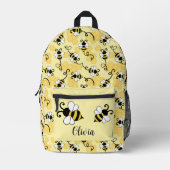 Niedliches Bienenmuster Bedruckter Rucksack (Vorderseite)