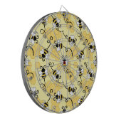 Niedliches Bienenmuster Dartscheibe (Vorderseite Links)