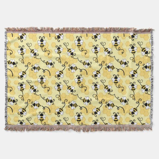 Niedliches Bienenmuster Decke (Vorderseite)