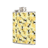 Niedliches Bienenmuster Flachmann (Links)