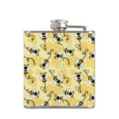 Niedliches Bienenmuster Flachmann (Rückseite)