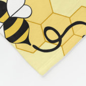 Niedliches Bienenmuster Fleecedecke (Ecke)