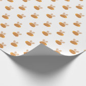 Niedliches Bienenmuster. Gelbe Tierchen Geschenkpapier (Ecke)