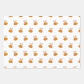 Niedliches Bienenmuster. Gelbe Tierchen Geschenkpapier Set (Vorderseite)