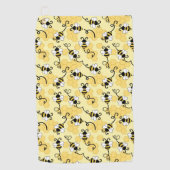 Niedliches Bienenmuster Golfhandtuch (Vorderseite)