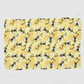 Niedliches Bienenmuster Golfhandtuch (Horizontal)