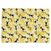 Niedliches Bienenmuster Große Geschenktüte (Rückseite)
