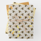 niedliches Bienenmuster-Party Geschenkpapier Set (Beispiel)