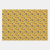 Niedliches Bienenmuster-Party Geschenkpapier Set (Vorderseite 3)