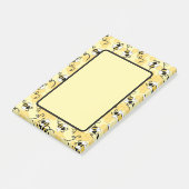 Niedliches Bienenmuster Post-it Klebezettel (angewinkelt)