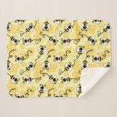 Niedliches Bienenmuster Sherpadecke (Vorderseite (Horizontal))