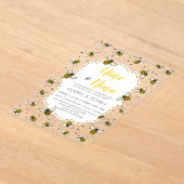 Niedliches Bienenmuster - Spanische Geschlechtsübe Acryleinladungen (Ablage )