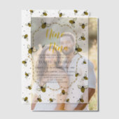 Niedliches Bienenmuster - Spanische Geschlechtsübe Pergament Einladungen (Versatz (Ehepaar))