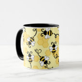 Niedliches Bienenmuster Tasse (Vorderseite Links)
