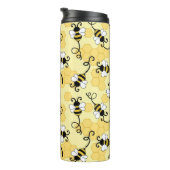Niedliches Bienenmuster Thermosbecher (Nach rechts gedreht)