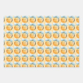 Niedliches Bienenpapier. Geschenkverpackung. Geschenkpapier Set (Vorderseite 2)