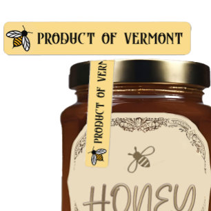Niedliches Bienenschutzlabel oder LAND Honey Lid S Etiketten