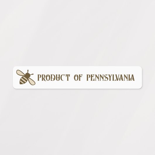 Niedliches Bienenschutzlabel oder LAND Honey Lid S Etiketten (Design 1)