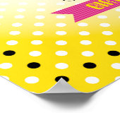 Niedliches Bienenthema Willkommenspender Poster (Ecke)