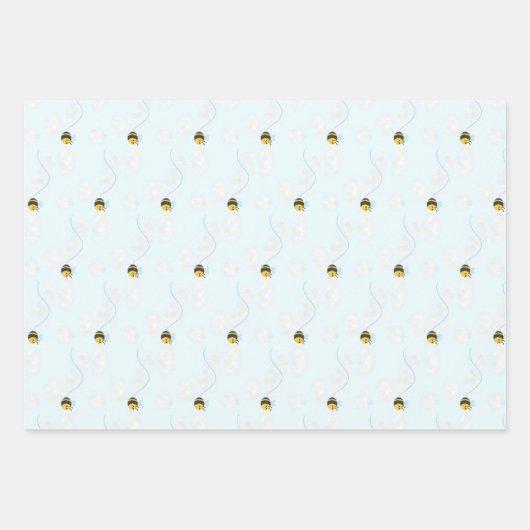 Niedliches Bienenverpackungspapier Geschenkpapier Set (Vorderseite 2)