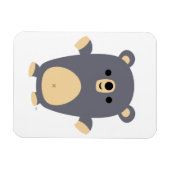 Niedliches Big Blue Cartoon Bär Flexible Magnet (Horizontal)