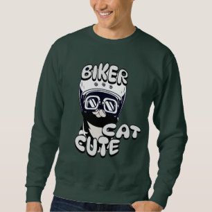 Niedliches Biker Cat Ride Motorrad, einfach und el Sweatshirt