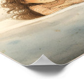 Niedliches Bild eines kleinen Mädchens Poster (Ecke)