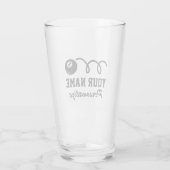 Niedliches Billardgeschenk für acht Cartoon indivi Glas (Rückseite)