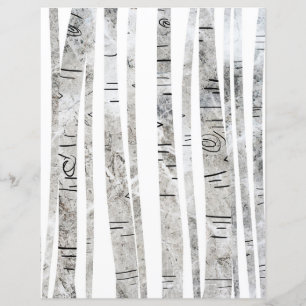 Niedliches Birch Tree Scrapbook Paper
