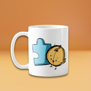 Niedliches Bird Puzzle Kaffeetasse