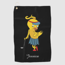 Niedliches Birdie Monogramm Golfhandtuch