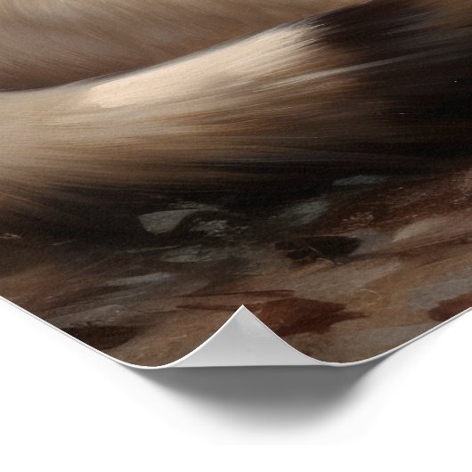 Niedliches Birman Cat Art Print Poster (Ecke)