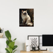 Niedliches Birman Cat Art Print Poster (Heimbüro)